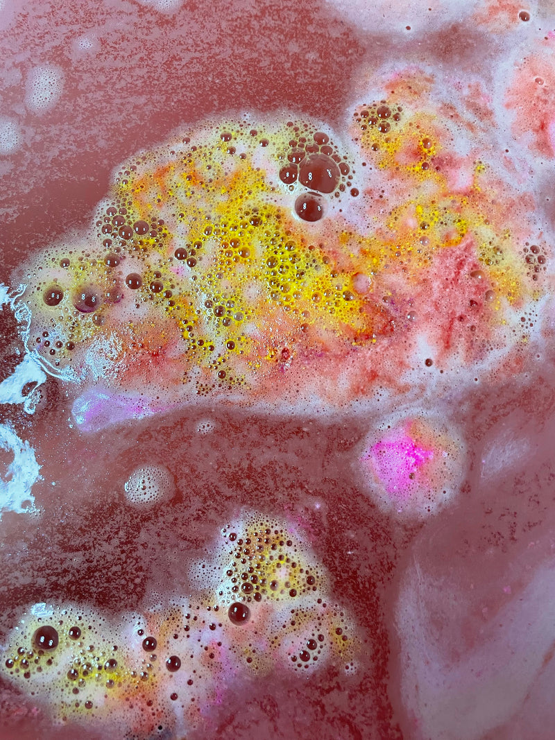 Moon Prisms Bath Bomb- Glitter+ Rose Inside!